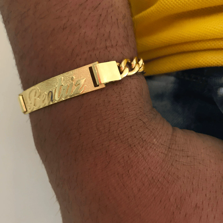 Bracelete Personalizado Pitbull 6mm de Moeda Antiga