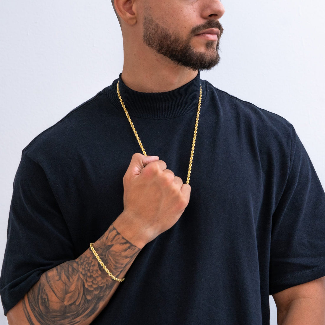 Conjunto Elo Baiano 5mm de Moeda Antiga