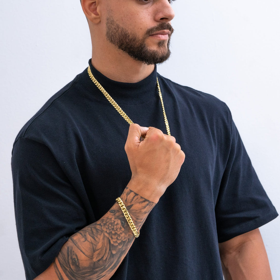 Conjunto elo cubano 9mm de moeda antiga