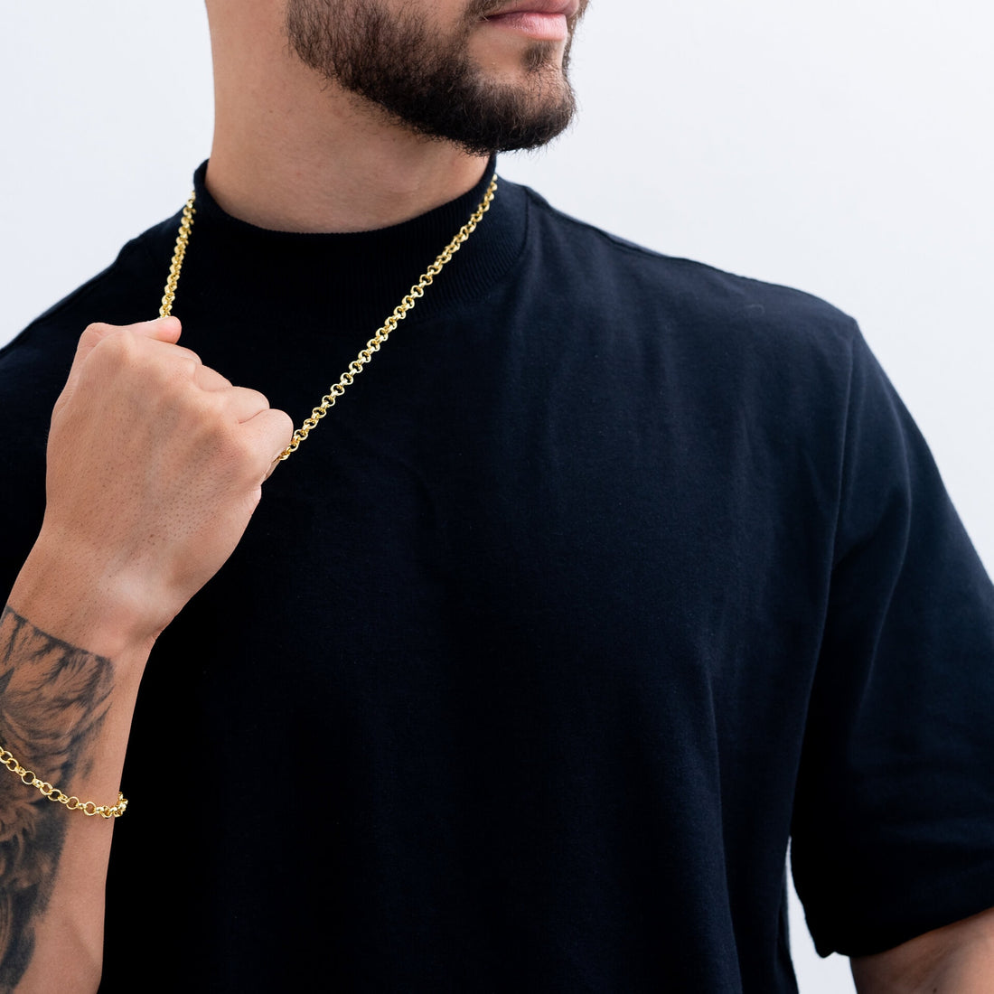 Conjunto elo português 5mm de moeda antiga
