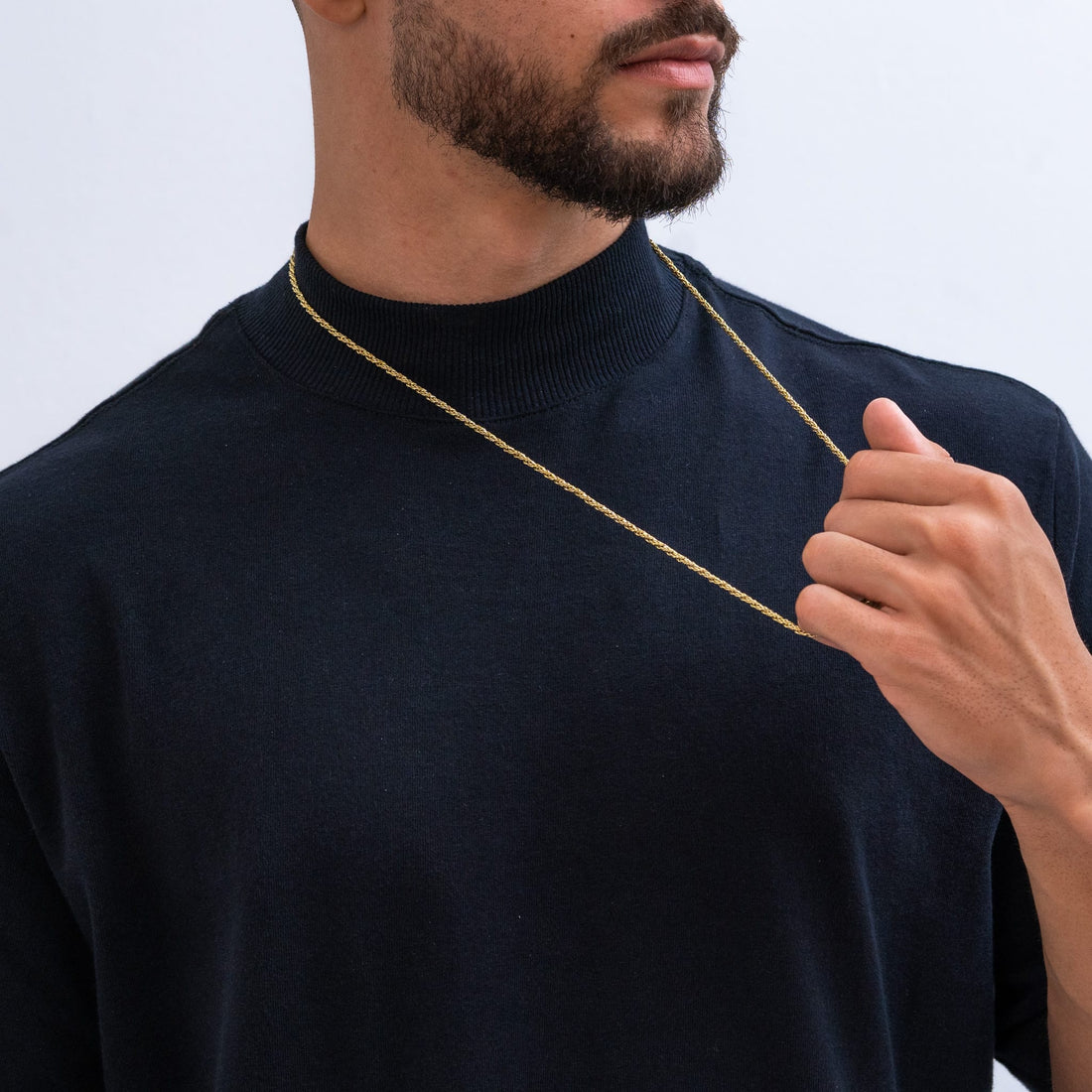 Conjunto Elo baiano dupla 3mm de moeda antiga