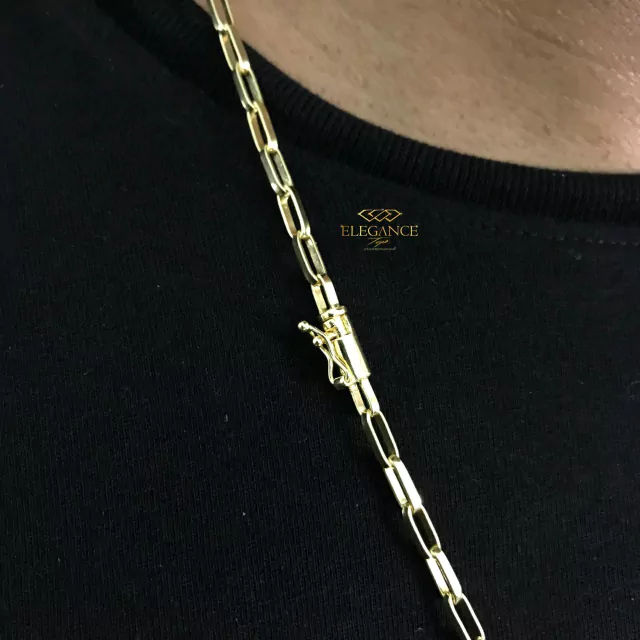Corrente/cordão Tijolinho Reta 3,5mm de Moeda Antiga