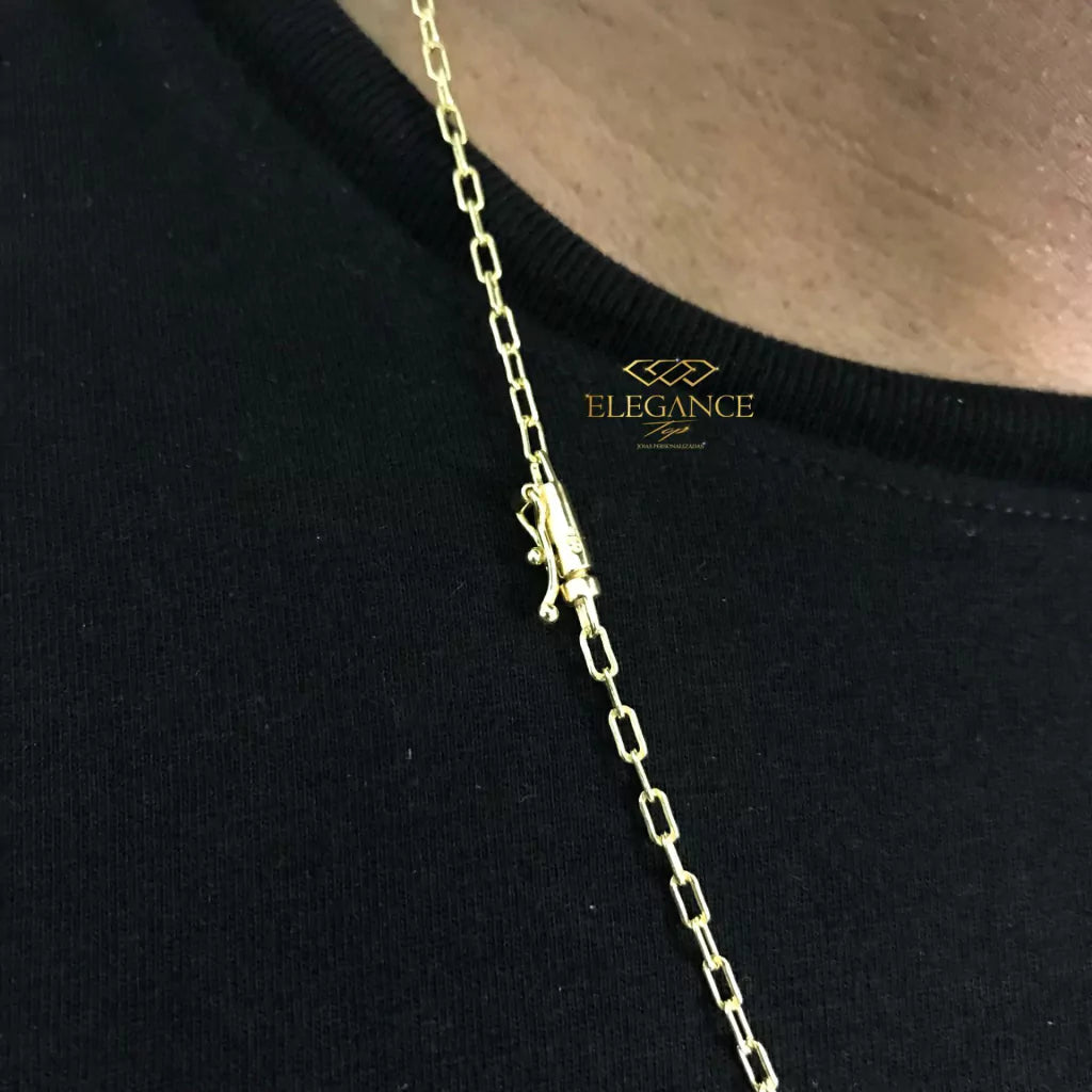 Corrente/cordão Tijolinho de Quina 2mm de Moeda Antiga fecho canhão