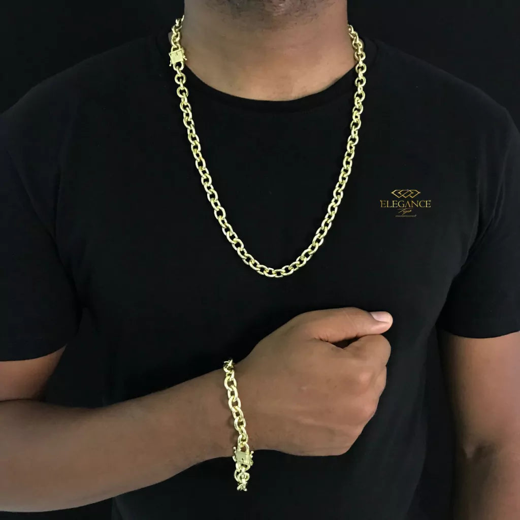 Conjunto cadeado 10mm de moeda antiga