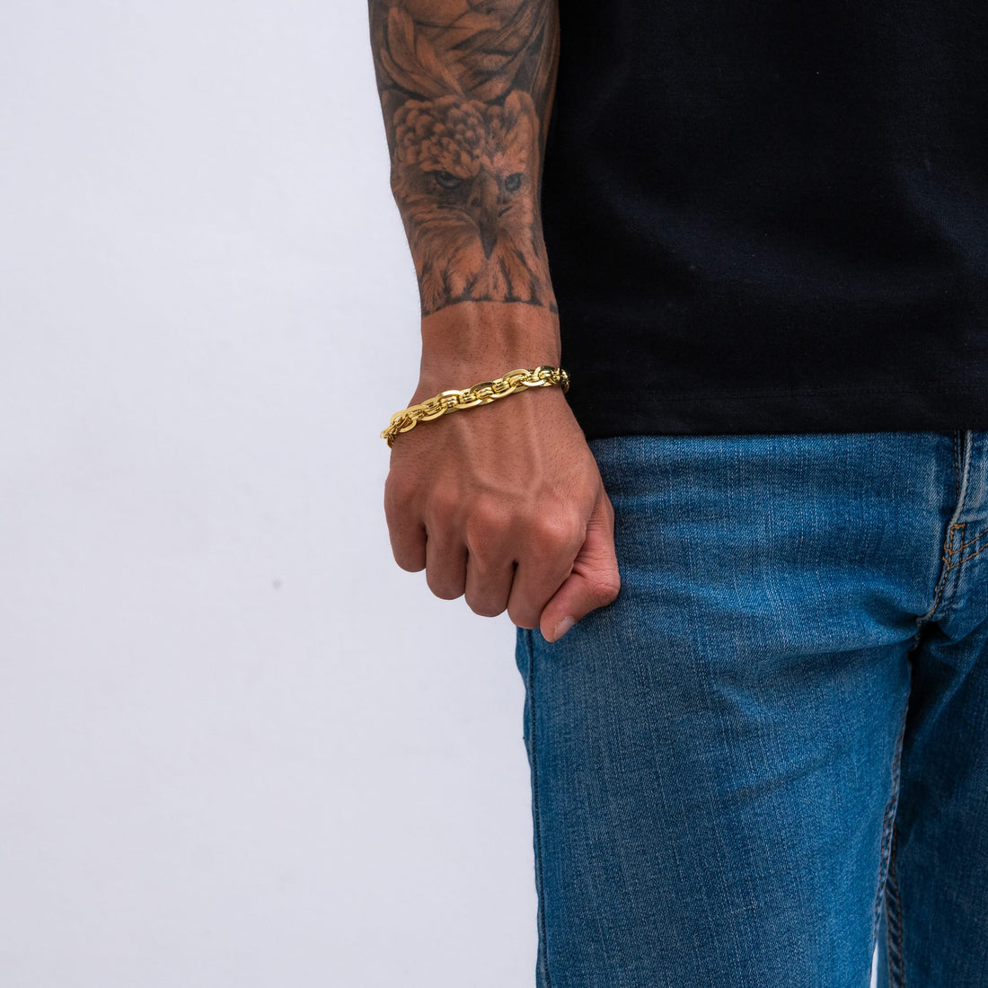 Pulseira imperador 10mm de moeda antiga