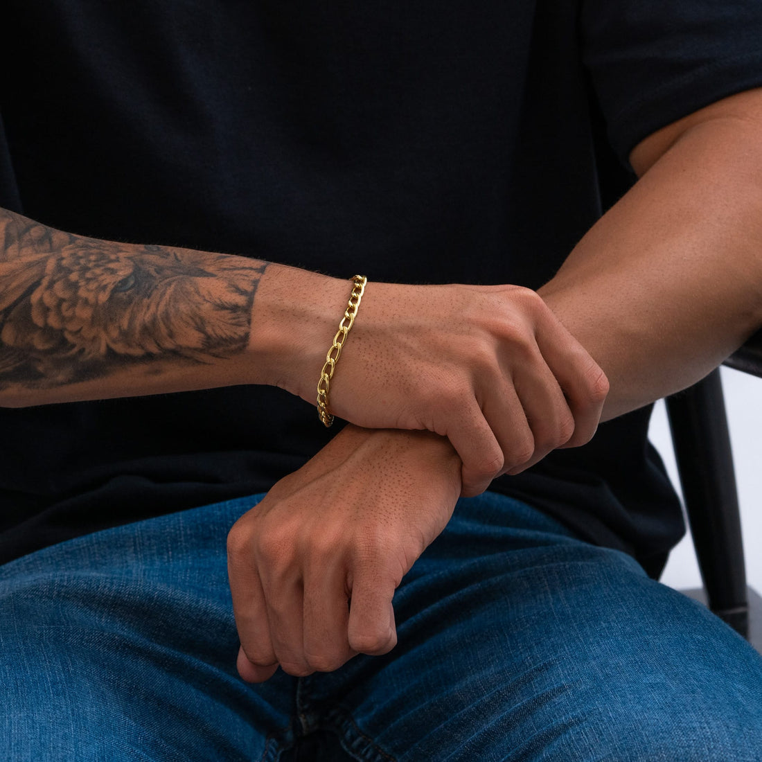 Pulseira Pitbull Long 6mm de moeda antiga